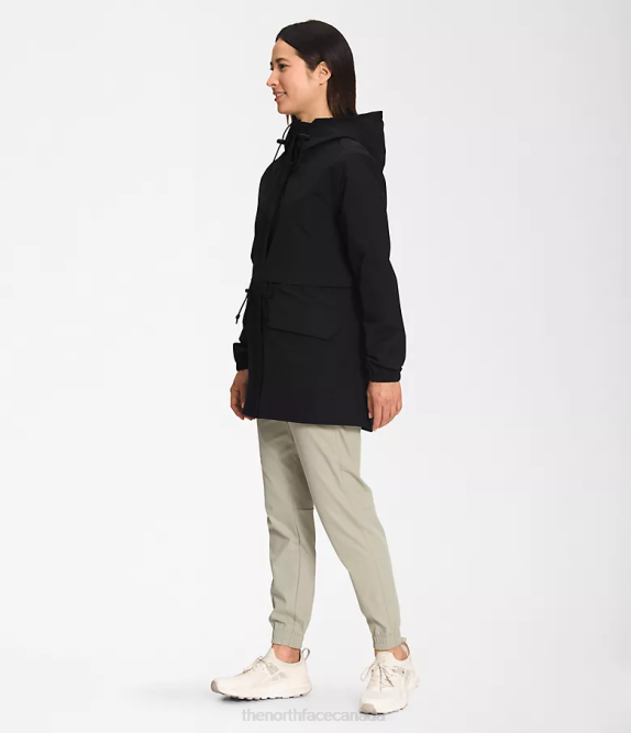 TNF Black Women The North Face M66 Utility Rain Jacket 42D01284