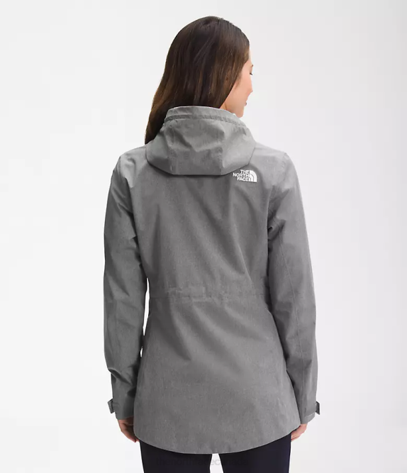 TNF Medium Grey Heather Women The North Face City Breeze Rain Jacket 42D01227
