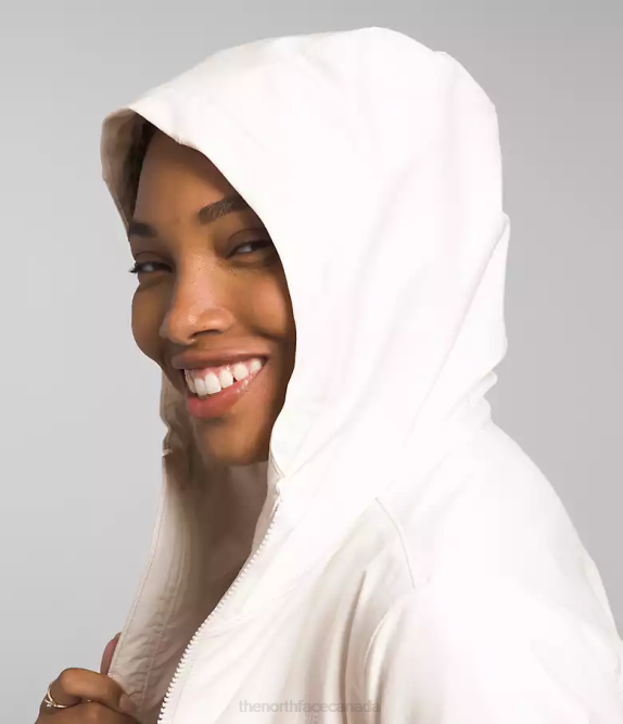 Gardenia White Women The North Face Shelbe Raschel Hoodie 42D0330