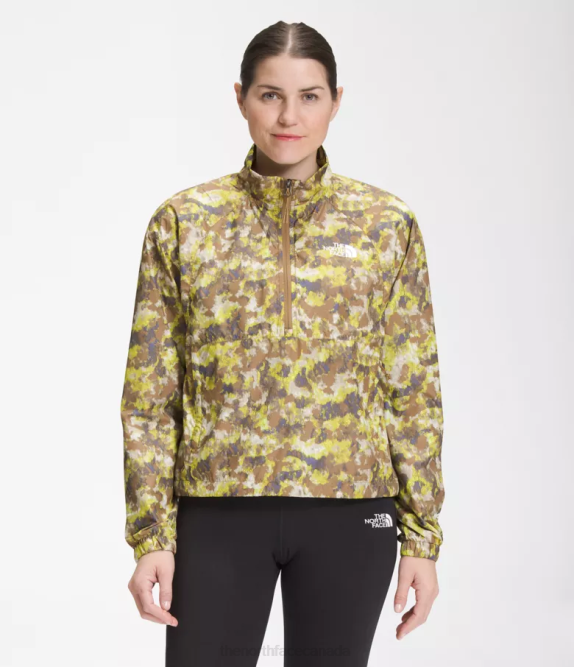 Utility Brown StippLED Camp Print Women The North Face Hydrenaline Pullover 2000 42D01020