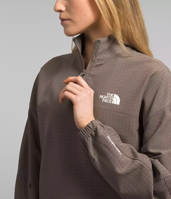 Falcon Brown Women The North Face Tekware Grid 1/4 Zip 42D0250
