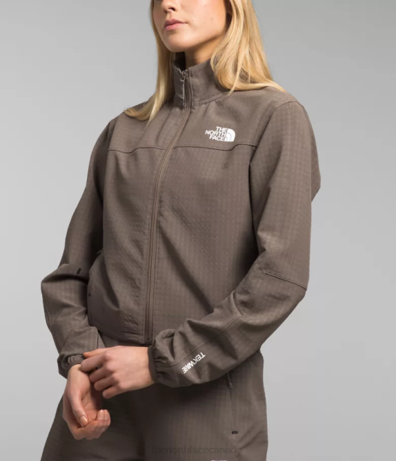 Falcon Brown Women The North Face Tekware Grid Full-Zip 42D0570