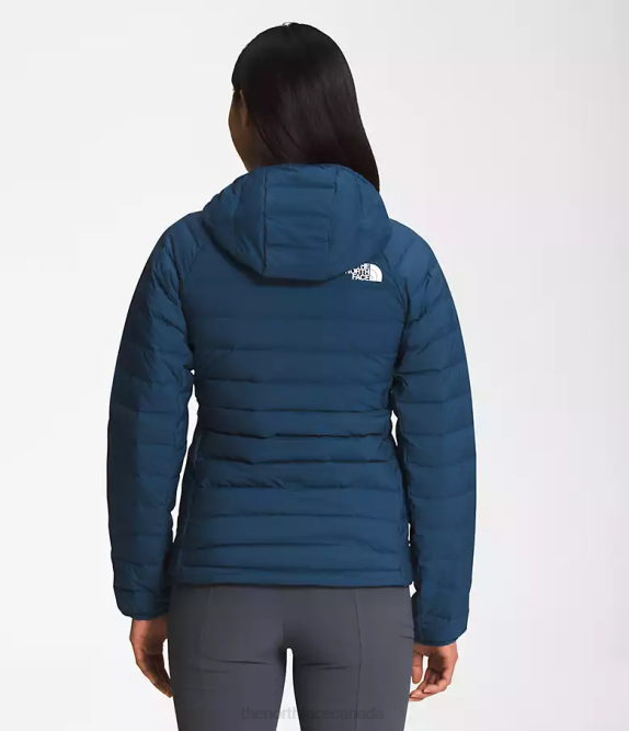 Shady Blue Women The North Face Belleview Stretch Down Hoodie 42D0670