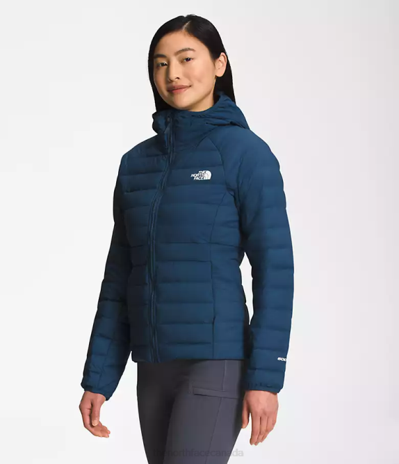Shady Blue Women The North Face Belleview Stretch Down Hoodie 42D0670