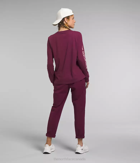 Boysenberry/Pink Moss Women The North Face Long-Sleeve Sleeve Hit Graphic Tee 42D01096