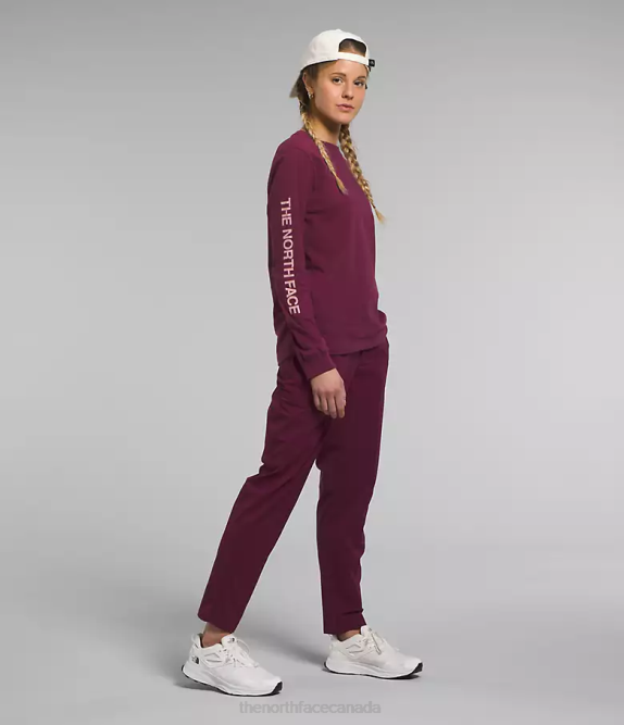 Boysenberry/Pink Moss Women The North Face Long-Sleeve Sleeve Hit Graphic Tee 42D01096