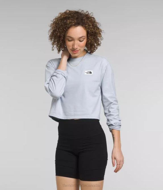 Dusty Periwinkle Women The North Face Long-Sleeve Heritage Patch Tee 42D0850
