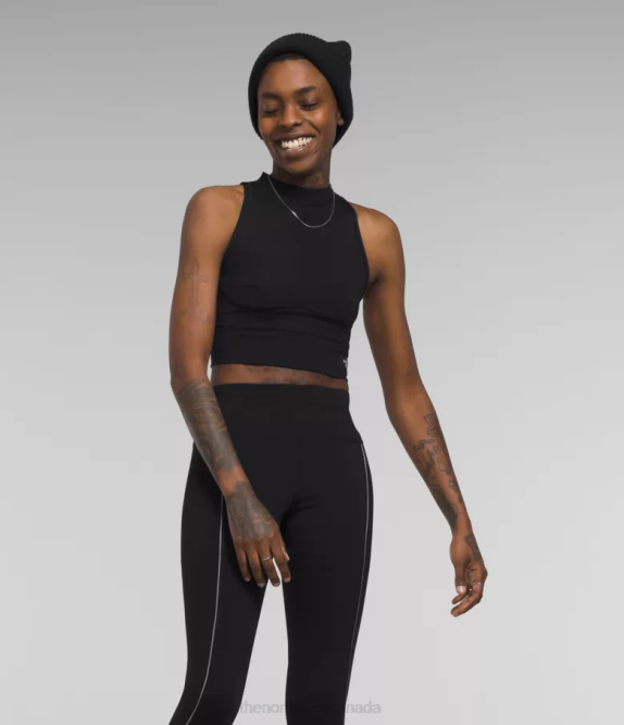 TNF Black Women The North Face Piping Rib Knit Top 42D01053